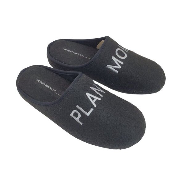 Intentionally Blank Slippers Size 7 Plant Mom Black - Picture 2 of 8